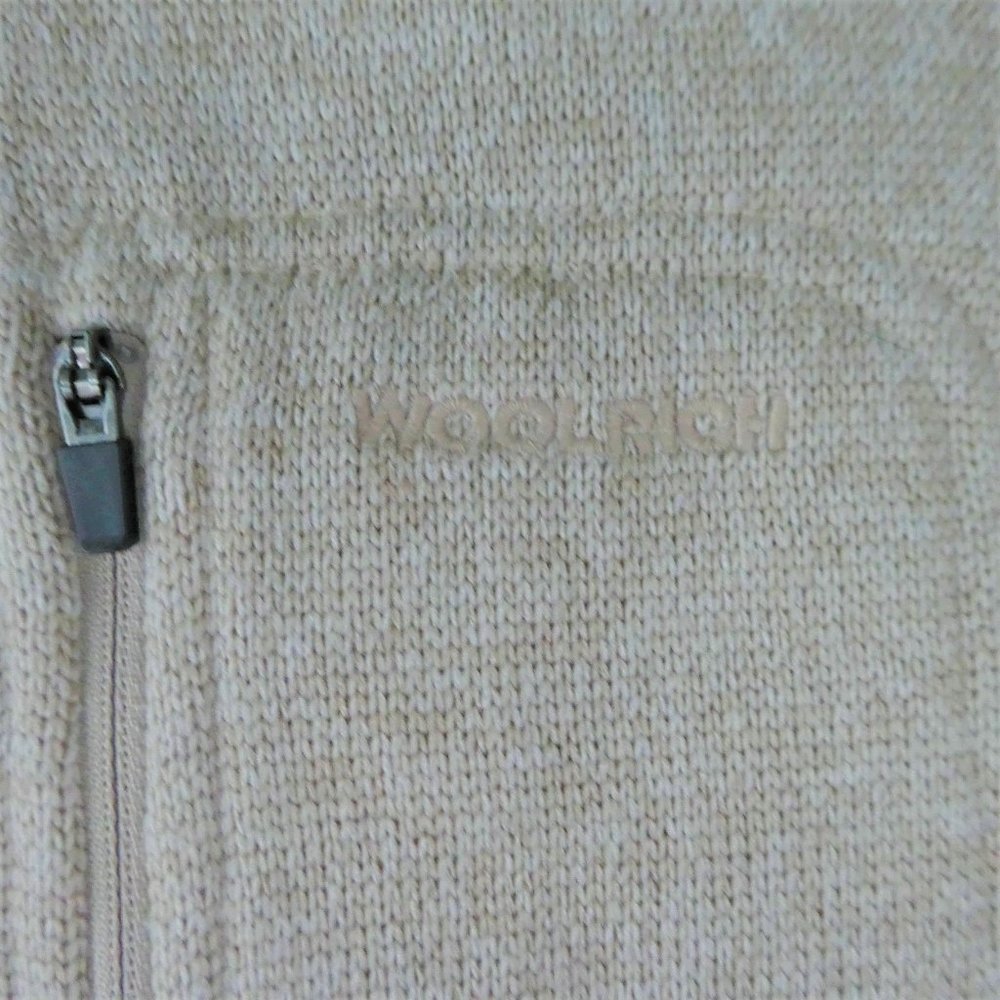Woolrich Oatmeal Quarter Zip Pullover Vents  M - Picture 5 of 12